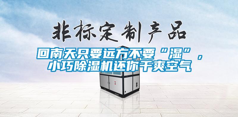 回南天只要遠方不要“濕”，小巧除濕機還你干爽空氣
