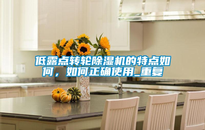 低露點轉輪除濕機的特點如何,如何正確使用_重復