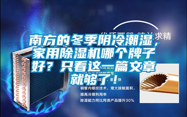 南方的冬季陰冷潮濕，家用除濕機哪個牌子好？只看這一篇文章就夠了！